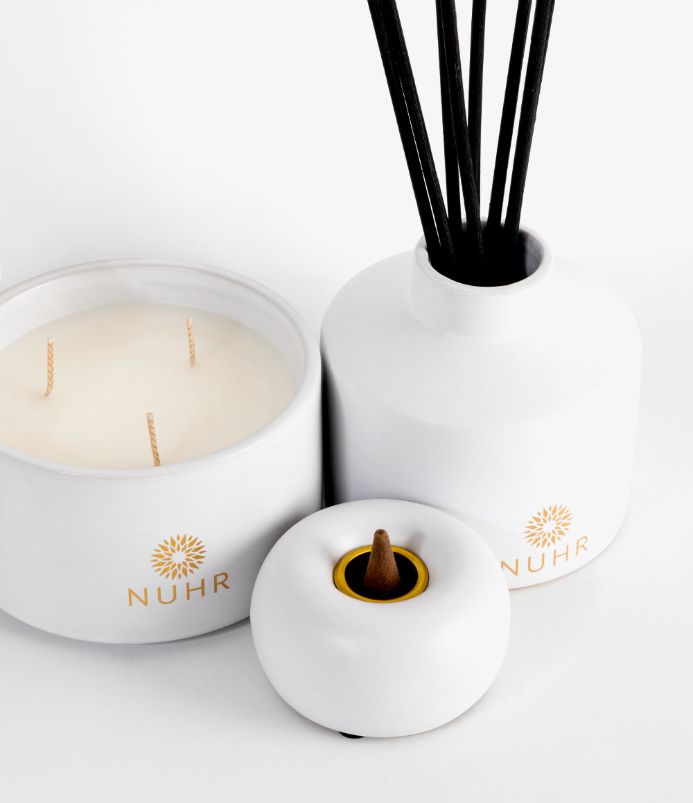 Ceramic Oud Incense Cone Burner Holder (White)