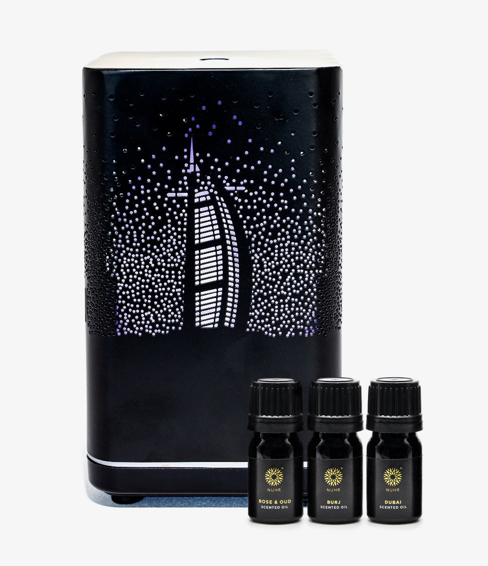 Dubai Electric Diffuser, 3 Scented Oils and Dubai Cones Bundle