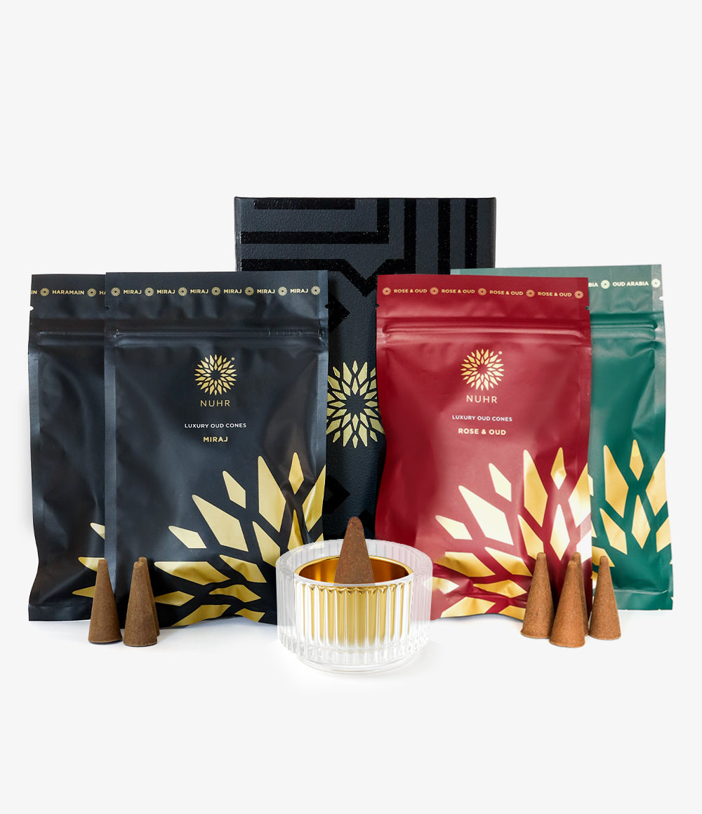 Coffret Cadeau Cônes d'Encens Oud - Parfums de La Mecque et Médine
