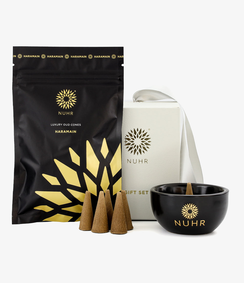 Incense Cones and Cone Burner Gift Set - Haramain