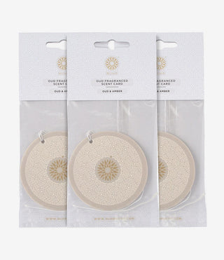 Oud Scent cards - (3 pack) Oud and Amber - NUHR Home