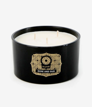 Luxury 3 Wick Candle Rose and Oud