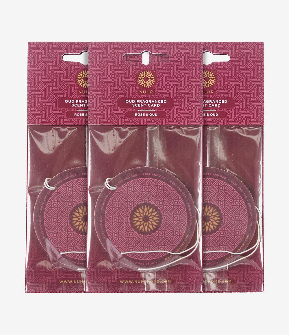 Oud Scent Cards (3 Pack) Rose and Oud - NUHR Home