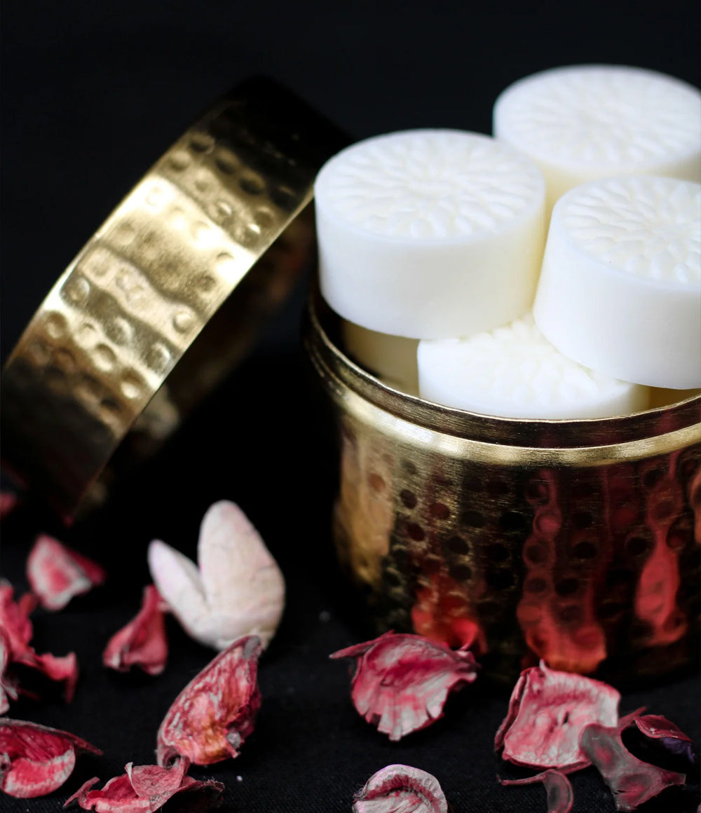 Lot de 12 fondants de cire de luxe Rose et Oud