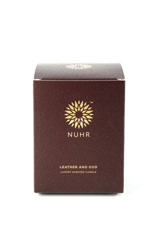 Leather & Oud Luxury Scented Candle - NUHR Home