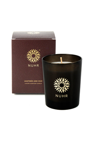 Leather & Oud Luxury Scented Candle - NUHR Home