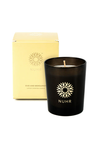Oud & Bergamot Luxury Scented Candle - NUHR Home