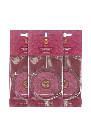Oud Scent Cards (3 Pack) Rose and Oud - NUHR Home