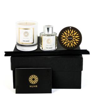 Nuhr classic candle, diffuser, car freshener and black gift box