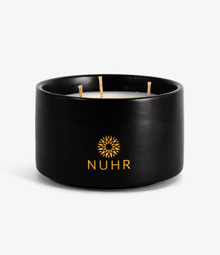 3 Wick Ceramic Candle - Miraj in Black or White Vessell