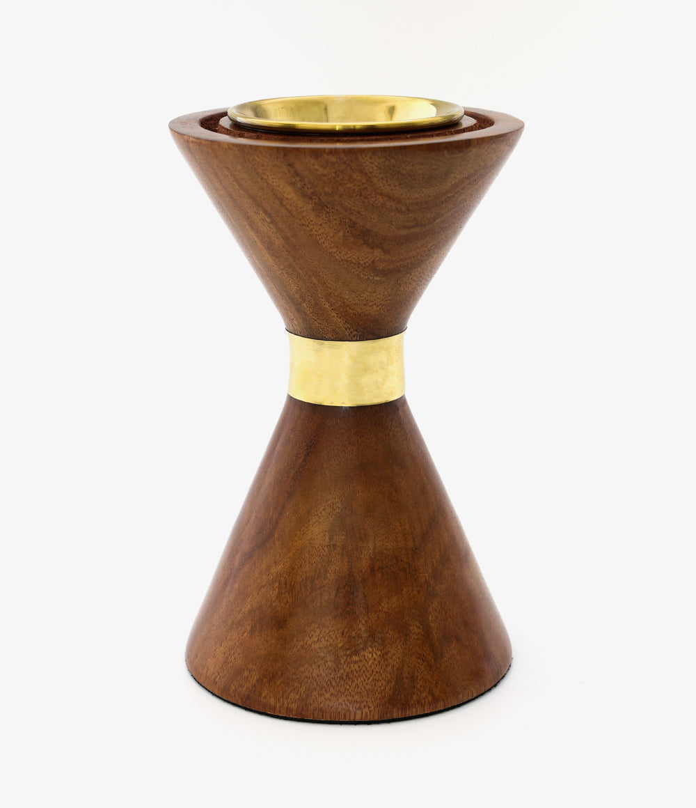 Hourglass Wooden Incense Cone Burner