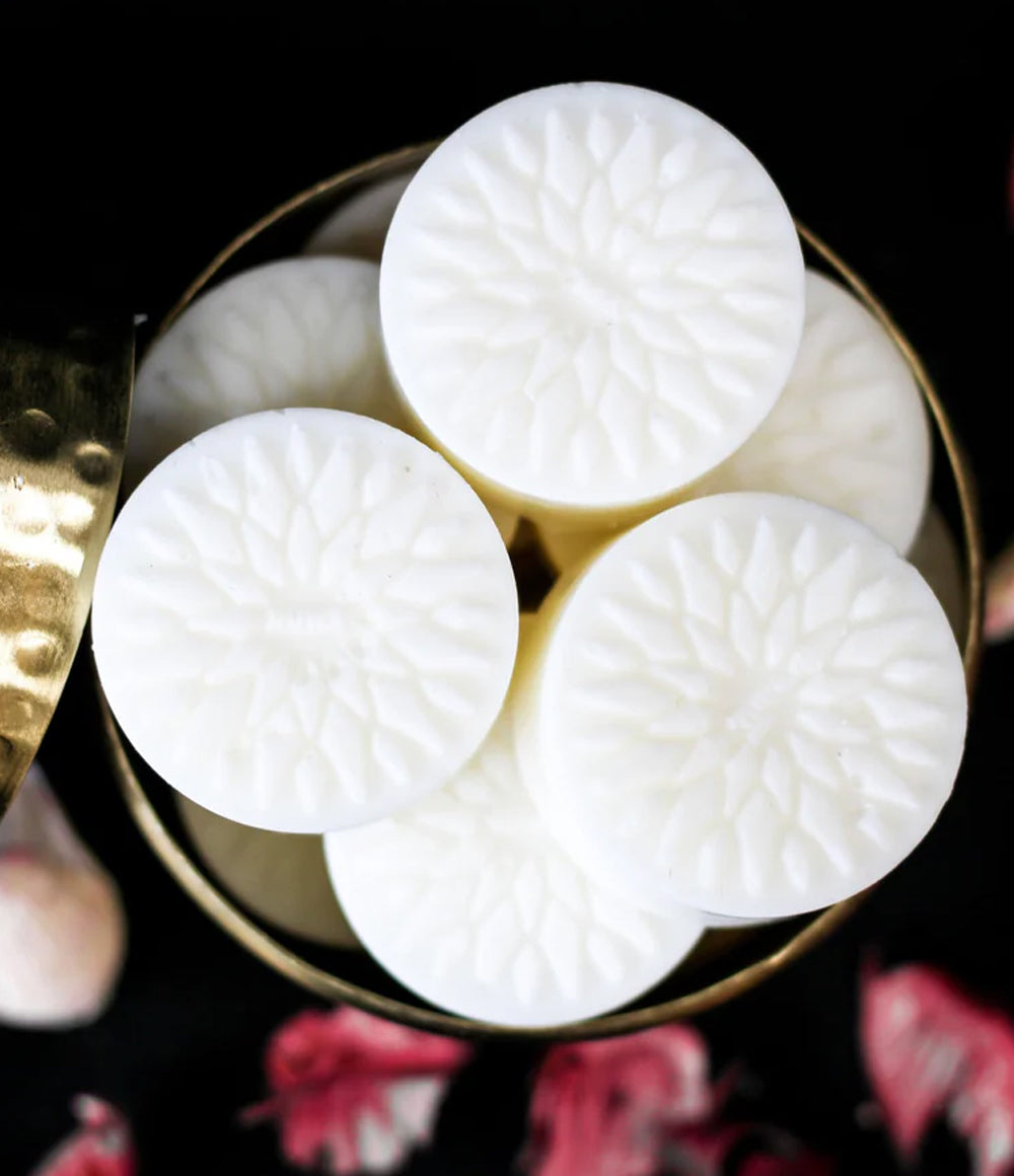 Lot de 12 fondants de cire de luxe Rose et Oud