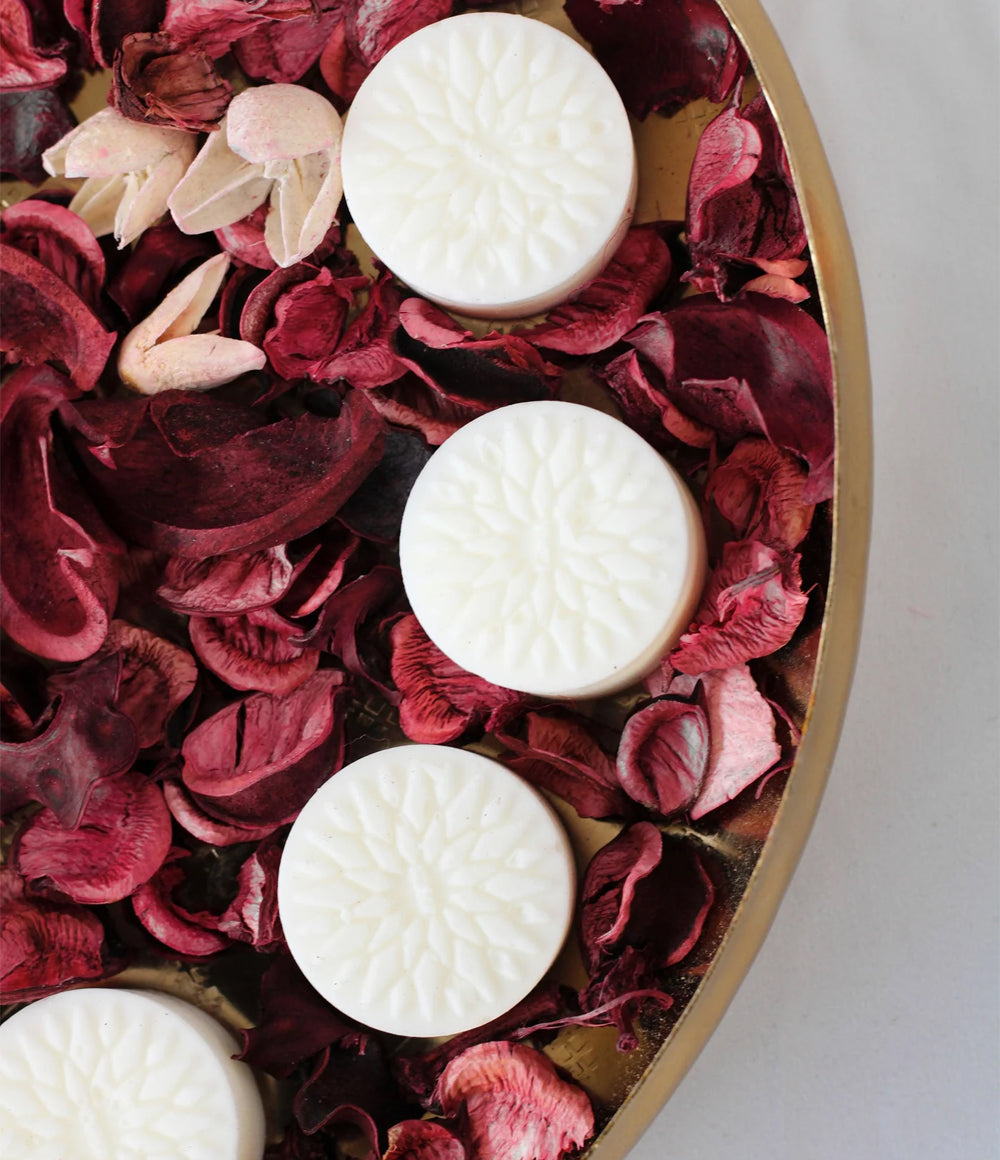 Lot de 12 fondants de cire de luxe Rose et Oud